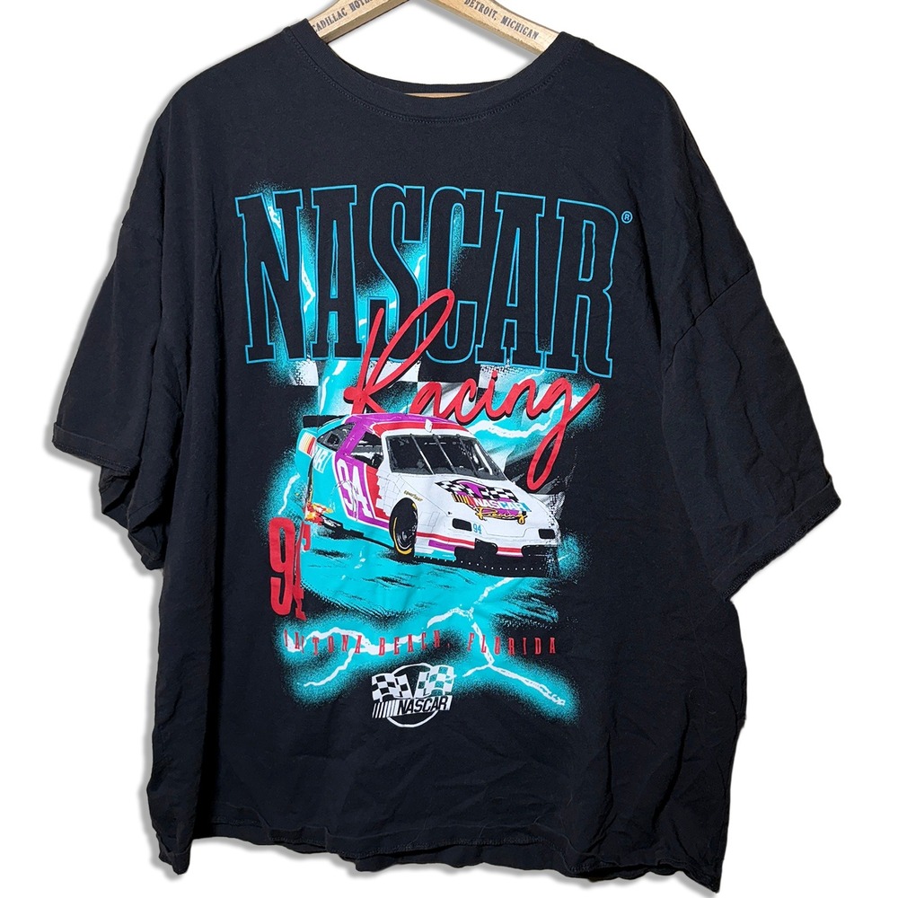 NASCAR Daytona 500 Racing Florida Graphic Tee Unisex XL Black Tshirt 100% Cotton